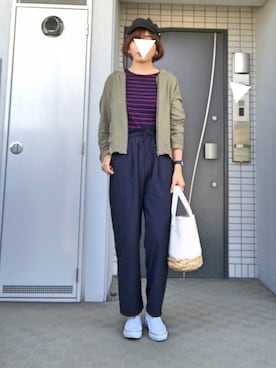 「STUDIOUS（ステュディオス）のアイテム（腕時計）」を使った、ぺるもっちさん（レディース・162cm）の春コーディネート