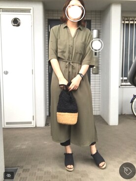 「Lattice（Lattice）のアイテム（かごバッグ）」を使った、ぺるもっちさん（レディース・162cm）の春コーディネート