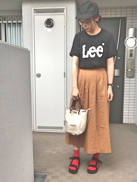 「STUDIOUS（ステュディオス）のアイテム（腕時計）」を使った、ぺるもっちさん（レディース・162cm）の夏コーディネート