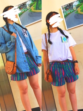 「チチカカ」｜「アイテム（ハンドバッグ）」を使った、Neneさん（レディース・156cm）の夏コーディネート