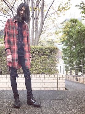 「ビッグチェック」｜俊一 さん（メンズ・178cm）の秋コーディネート