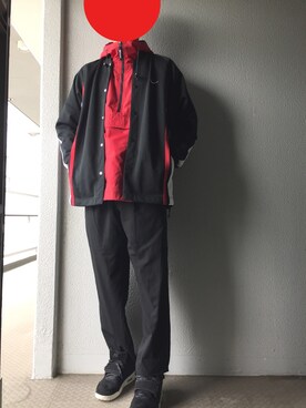 「NIKE（ナイキ）のアイテム（ノーカラージャケット）」を使った、skucさん（メンズ・178cm）の春コーディネート