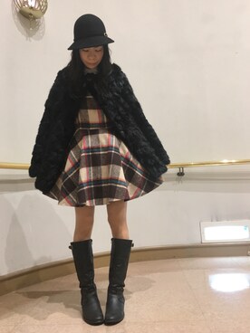 「LIPSERVICE（リップサービス）のアイテム（その他アウター）」を使った、わーたんさん（レディース・154cm）の冬コーディネート