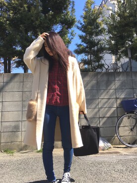 「SPIGA（スピーガ）のアイテム（その他アウター）」を使った、わーたんさん（レディース・154cm）の冬コーディネート