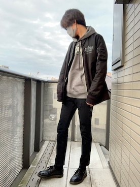 「LOCAL（ローカル）のアイテム」を使った、はるきさん（メンズ・178cm）の冬コーディネート