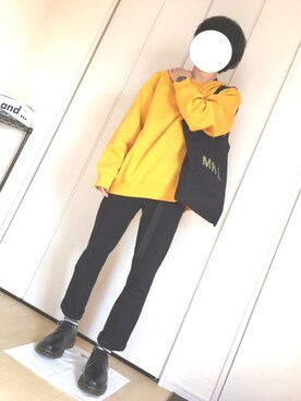 「ダニエルウェリントン」｜「アイテム（スウェット）」を使った、はるぽんさん（メンズ・163cm）の春コーディネート