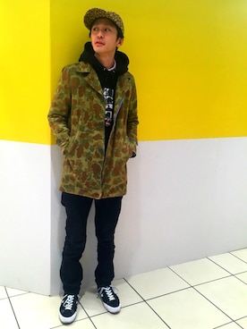 「TOMMY（トミー）のアイテム（ジャケット/アウター）」を使った、mijoさん（メンズ・177cm）の冬コーディネート