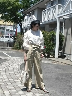 「ペーパーベレー」｜「アイテム（トップス）」を使った、shi-44さん（レディース・165cm）の春コーディネート
