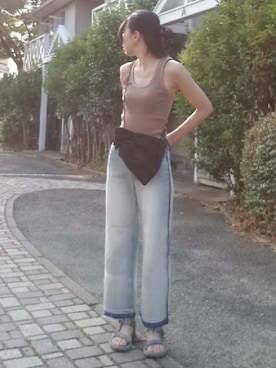 「ブリーチデニム」｜「アイテム（その他）」を使った、shi-44さん（レディース・165cm）の夏コーディネート