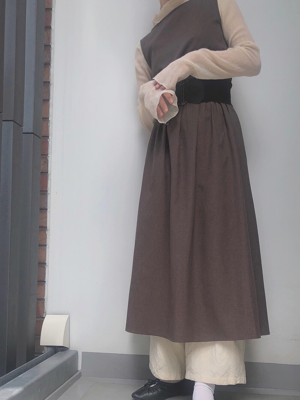 「カジュアル、シンプル、GU、GUコーデ、おしゃれさんと繋がりたい、春夏コーデ、低身長コーデ、きれいめカジュアル、ootd、ナチュラル」｜「GUのアイテム（ワンピース、ブラウン系）」を使った、アユミさん（レディース・154cm）の夏コーディネートの1枚目の写真