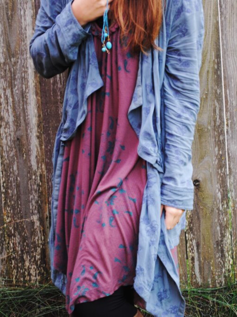 「AnthroStyle、DETAILS、Anthropologie、freepeople、contest」｜「FREE PEOPLEのアイテム（シャツワンピース、パープル系）」を使った、thehaleytatomさん（レディース・165cm）の春コーディネートの1枚目の写真