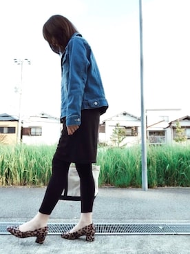 「Honeys（ハニーズ）のアイテム（デニムジャケット）」を使った、maiさん（レディース・154cm）の秋コーディネート
