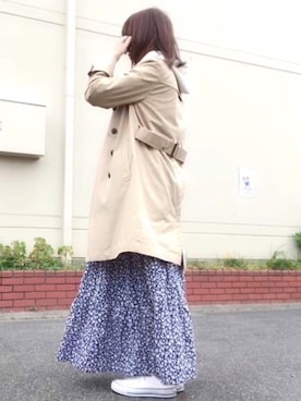 「平成最後のWEARISTAセンバツ」｜「アイテム（トレンチコート）」を使った、maiさん（レディース・154cm）の春コーディネート
