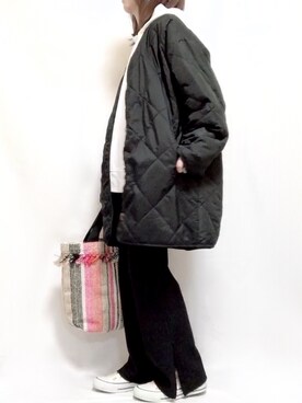 「GeeRA（ジーラ）のアイテム（その他アウター）」を使った、maiさん（レディース・153cm）の秋コーディネート