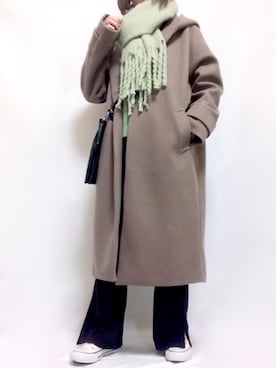 「Pierrot（ピエロ）のアイテム（その他アウター）」を使った、maiさん（レディース・153cm）の冬コーディネート