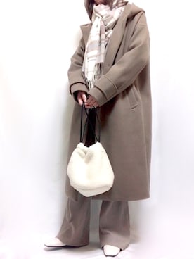 「Pierrot（ピエロ）のアイテム（その他アウター）」を使った、maiさん（レディース・153cm）の冬コーディネート