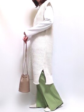 maiさんの「ミニマル巾着バッグ」を使ったコーディネート