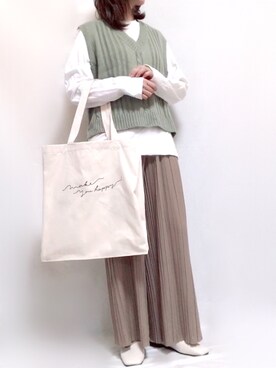 「OVoVO（オーヴォ）のアイテム」を使った、maiさん（レディース・153cm）の春コーディネート