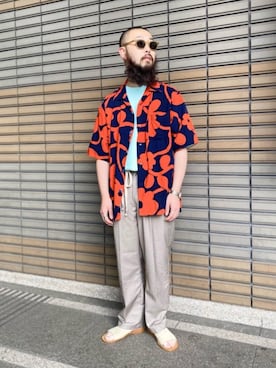 「Jams（ジャムス）のアイテム」を使った、加藤　絹二さん（メンズ・168cm）の春コーディネート