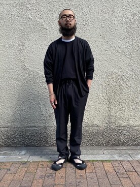 「Upcycle（アップサイクル）のアイテム」を使った、加藤　絹二さん（メンズ・168cm）の春コーディネート