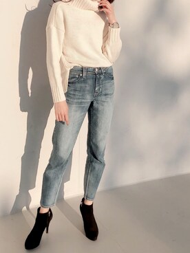 「ヤヌーク」｜「アイテム（アナログ腕時計）」を使った、kataoka__mikaさん（レディース・163cm）の冬コーディネート