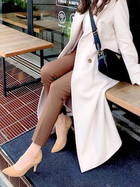 「Daniella&GEMMA（ダニエラアンドジェマ）のアイテム」を使った、kataoka__mikaさん（レディース・163cm）の冬コーディネート