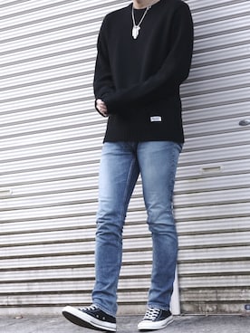 「SAAD（サード）のアイテム（アクセサリー）」を使った、takutoさん（メンズ・177cm）の春コーディネート