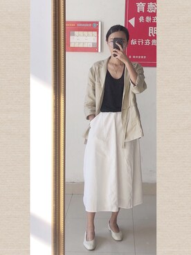 「Midnightのアイテム」を使った、小萝卜的大坑さん（レディース・168cm）の秋コーディネート