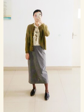 「Midnightのアイテム」を使った、小萝卜的大坑さん（レディース・168cm）の秋コーディネート