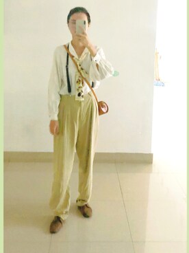 「Midnightのアイテム」を使った、小萝卜的大坑さん（レディース・168cm）の秋コーディネート