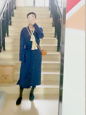 「Midnightのアイテム」を使った、小萝卜的大坑さん（レディース・168cm）の秋コーディネート