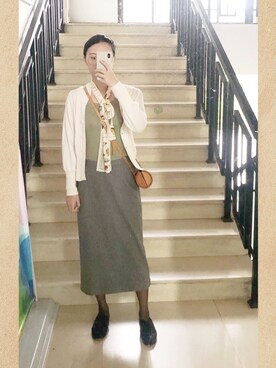 「Midnightのアイテム」を使った、小萝卜的大坑さん（レディース・168cm）の秋コーディネート