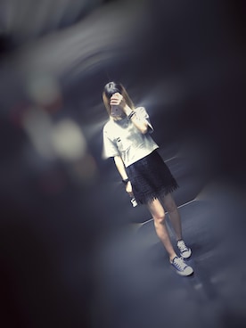 「H&M（エイチ・アンド・エム）のアイテム（ジャンパースカート）」を使った、Shellさん（レディース・164cm）の夏コーディネート