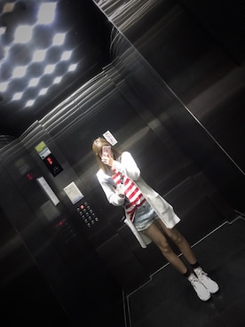 「Abercrombie&Fitch（アバークロンビーアンドフィッチ）のアイテム（モッズコート）」を使った、Shellさん（レディース・165cm）の秋コーディネート