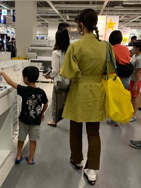 「Kastane（カスタネ）のレーヨンスラックスパンツ３（スラックス）」を使った、🌸さん（レディース・167cm）の秋コーディネート