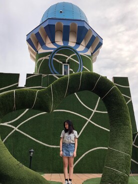 「A&F（エーアンドエフ）のアイテム（トップス）」を使った、芭樂さん（レディース・146cm）の春コーディネート