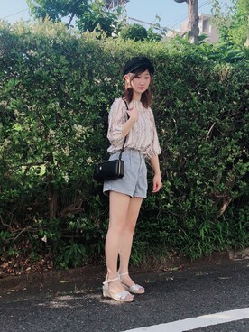 「CHARUER（シャルエ）のアイテム」を使った、pyonさん（レディース・154cm）の春コーディネート