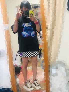 「MAGICAL MOSH MISFITS（マジカルモッシュミスフィッツ）のアイテム（財布/小物）」を使った、ヒデロックさん（メンズ・165cm）の夏コーディネート
