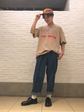 「BEAVER ORIGINAL（ビーバーオリジナル）のアイテム」を使った、さのさん（メンズ・175cm）の夏コーディネート