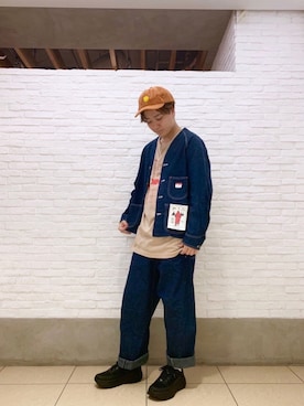 「BEAVER ORIGINAL（ビーバーオリジナル）のアイテム」を使った、さのさん（メンズ・175cm）の夏コーディネート