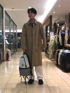 「CAL O LINE（キャルオーライン）のCAL O LINE - INNOVATIVE/キャルオーライン - イノヴェイティブ　HUNTING JACKET ハンティングジャケット（ブルゾン、ベージュ系）」を使った、さのさん（メンズ・175cm）の秋コーディネート
