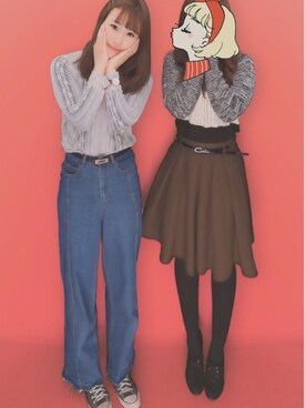 もちこ。さん（レディース・160cm）の春コーディネート