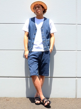 「schott(ショット)のアイテム(ベスト)」を使った、MELO×YHさん(メンズ・181cm)の春コーディネート