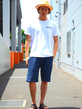 「schott（ショット）のアイテム（その他パンツ）」を使った、MELO×YHさん（メンズ・181cm）の春コーディネート