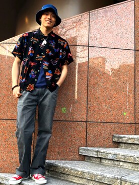 「goro's」｜MELO×YHさん（メンズ・181cm）の春コーディネート