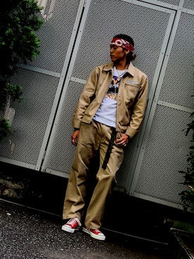 「schott(ショット)のアイテム」を使った、MELO×YHさん(メンズ・181cm)の夏コーディネート