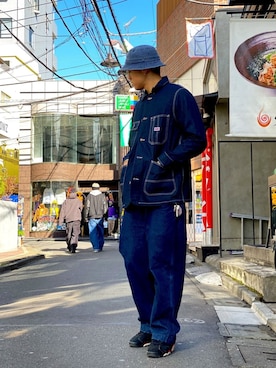 「原宿」｜「アイテム（パンツ）」を使った、MELO×YHさん（メンズ・181cm）の冬コーディネート