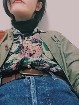 「MELLOW（メロー）のアイテム」を使った、orieさん（レディース・164cm）の春コーディネート