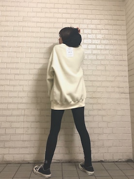 「CONVERSE STARS（コンバーススターズ）のアイテム」を使った、じゅんなさん（レディース・153cm）の秋コーディネート