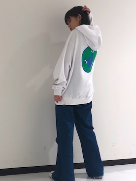 「CONVERSE STARS（コンバーススターズ）のアイテム」を使った、じゅんなさん（レディース・153cm）の秋コーディネート